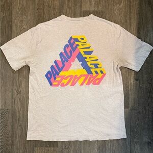 PALACE Tri-Ferg Gray Tee with Multicolor Logo